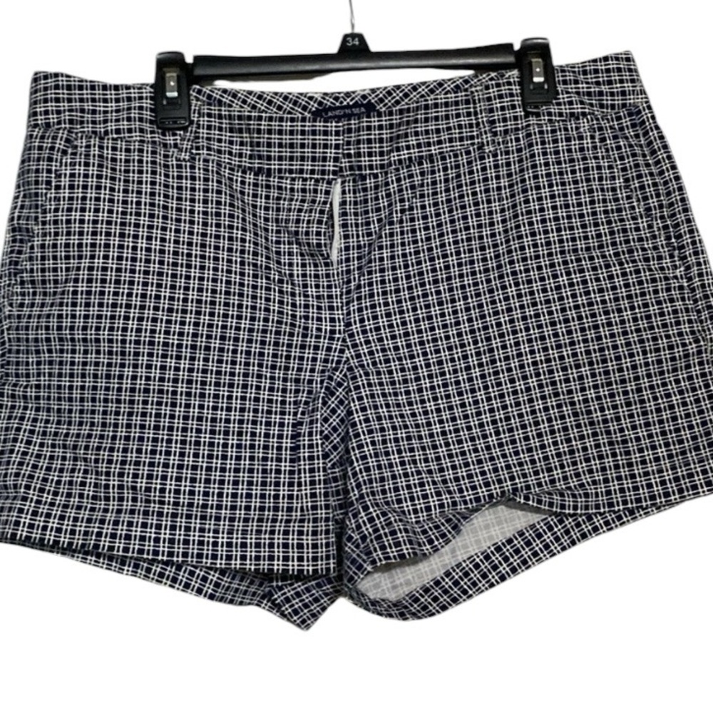 Land ‘N Sea Women’s Shorts Size 14 Blue Plaid Stripe